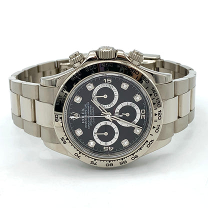 Rolex 18K White Gold 116509 40mm Daytona Cosmograph Diamond Dial