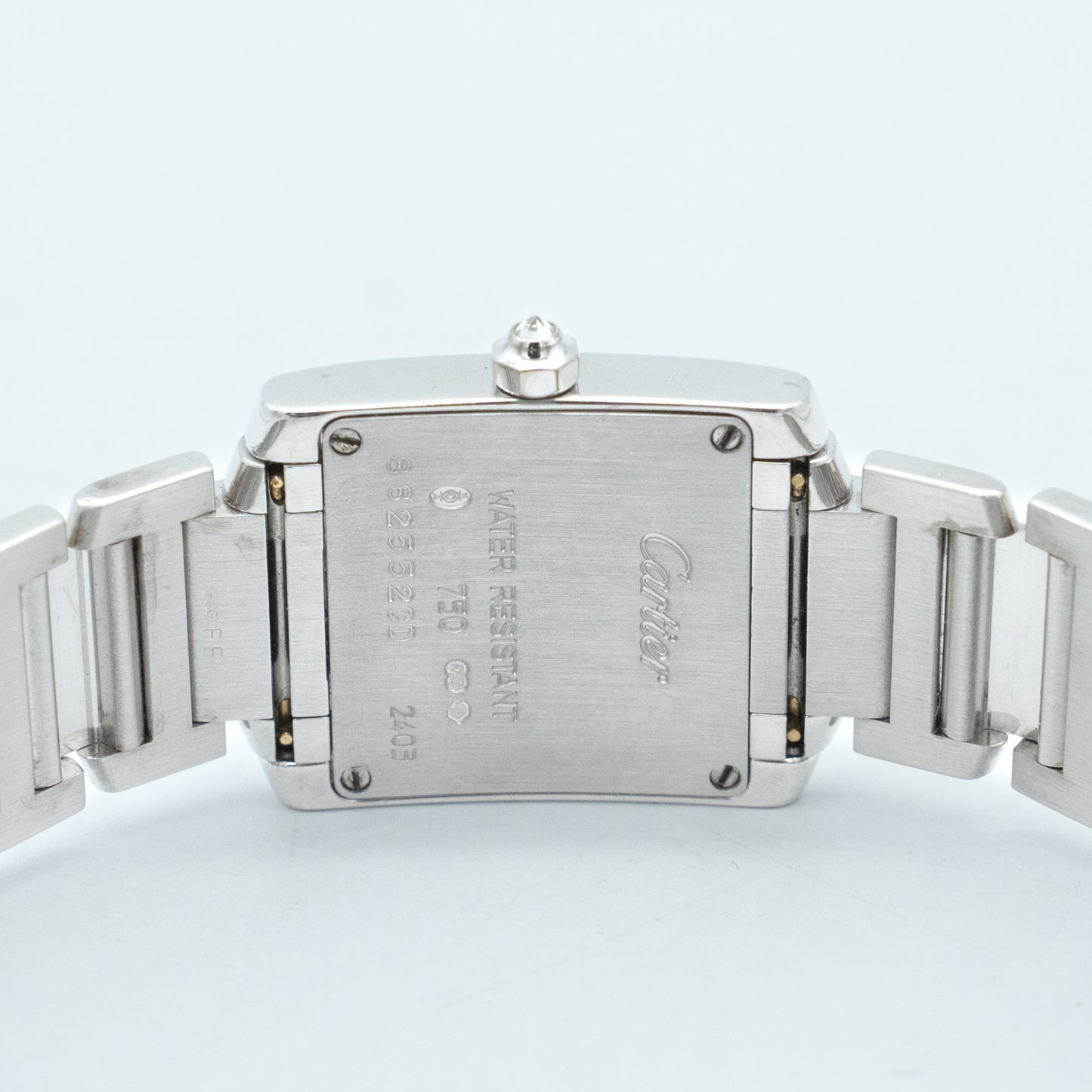 Cartier Tank Francaise 18k White Gold & Factory Diamonds Quartz Watch 2403