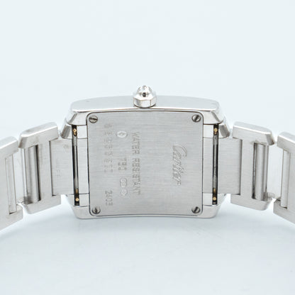 Cartier Tank Francaise 18k White Gold & Factory Diamonds Quartz Watch 2403