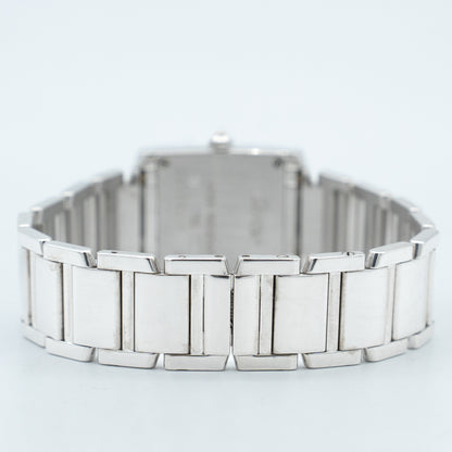 Cartier Tank Francaise 18k White Gold & Factory Diamonds Quartz Watch 2403