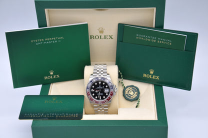 New Rolex GMT-Master II 40mm PEPSI Red Blue Jubilee 126710BLRO Box & Papers 2024