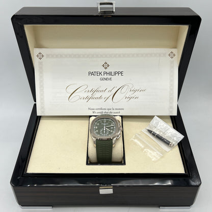 Patek Philippe Aquanaut 5968G-010 White Gold Khaki Green Dial