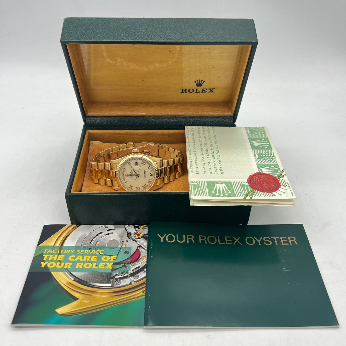 Rolex 18038 Day Date 18K Yellow Gold with Cream Dial 1981