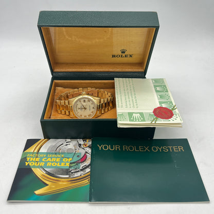 Rolex 18038 Day Date 18K Yellow Gold with Cream Dial 1981