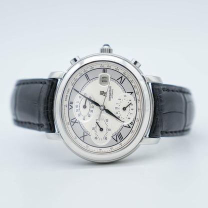 Audemars Piguet Millenary Chronograph 25822ST Silver Roman Automatic Watch B&P