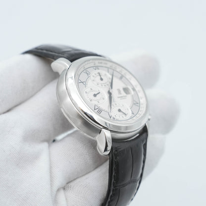 Audemars Piguet Millenary Chronograph 25822ST Silver Roman Automatic Watch B&P
