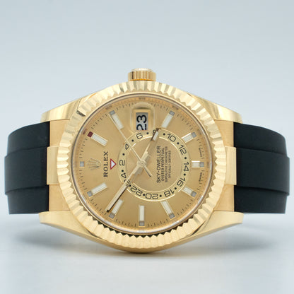 Rolex Sky-Dweller 42mm 326238 Yellow Gold Oyster Flex Champagne Dial 2023