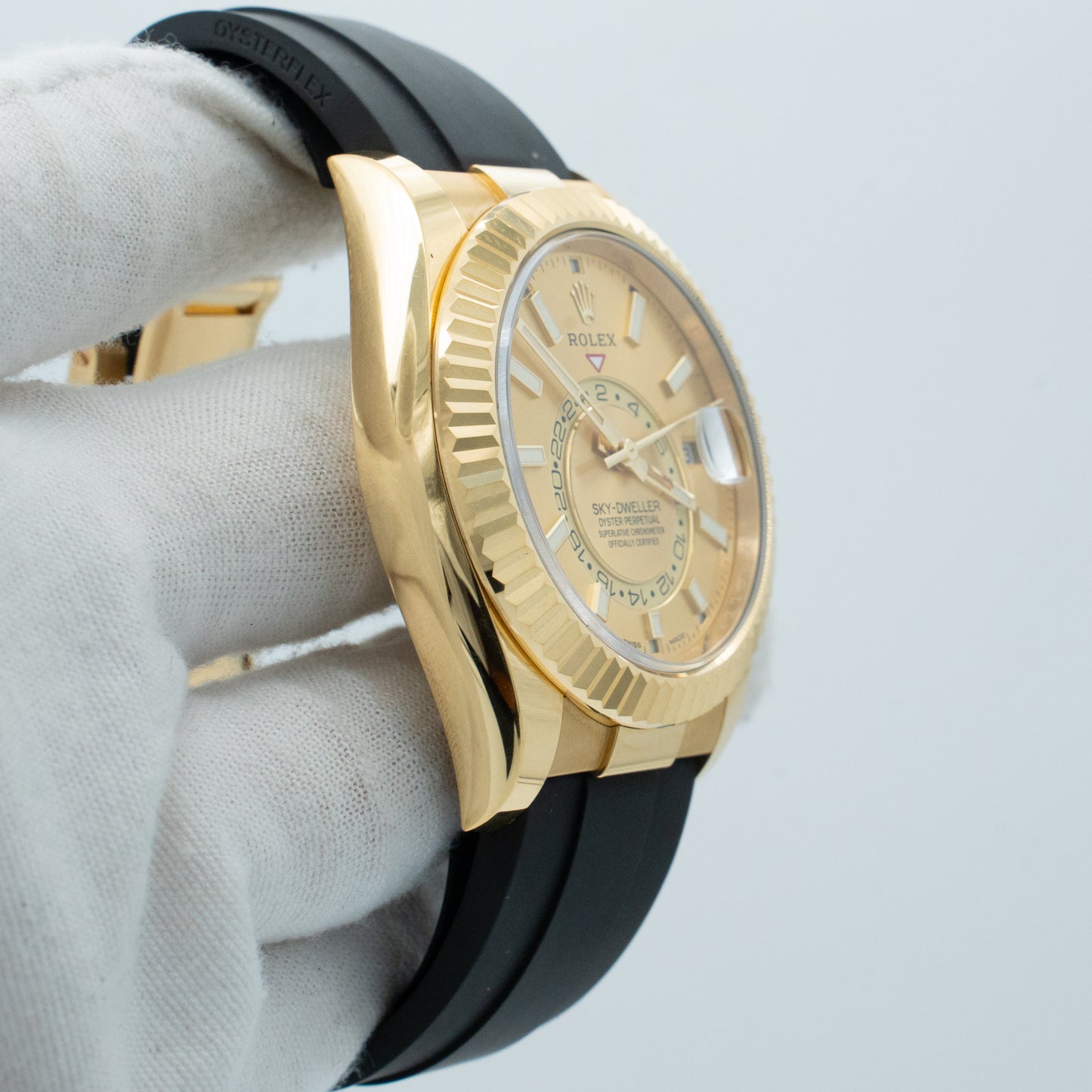 Rolex Sky-Dweller 42mm 326238 Yellow Gold Oyster Flex Champagne Dial 2023